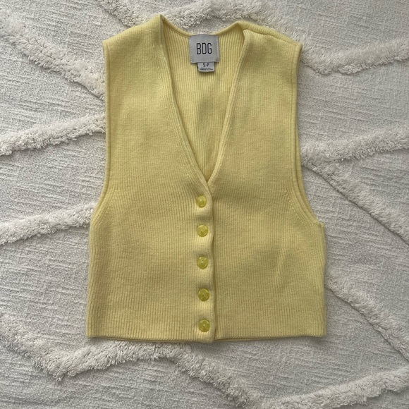 Yellow knit crop top - Picture 2 of 3